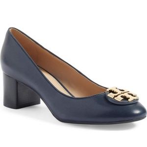 Tory Burch Janey 50mm Navy Blue pumps  - Like new